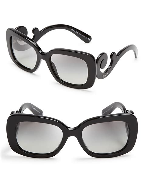 prada black frame baroque sunglasses|prada baroque style sunglasses.